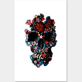 Flowery Skull Posters and Art